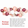 Décoration de fête 1set Latex Rose Gol Balon Garland Chaîne de ballons en caoutchouc Arch Tell Baby Shower Fond Mariage