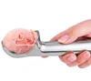 Legering Ice Cream Spoon Creativiteit Lepels Gereedschap Fruit Watermeloen Zwart Zilver Kleuren Dipper Handvat NonStick Anti Freeze KKB7916