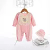 Spädbarn Romper Baby Girls Påsk Bäggårdar Toddler Boutique Kläder Barn Födelsedag Rompers Född Broderi Kläder 210615