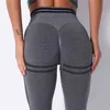 Stretchy Gym Skinny Seamless Leggings Tummy Control Fitness Pants High Waist Sport Running Women 210910