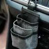 Car Organizer Mobile Phone Charging Treasure ID Storage Bag Vent With Data Cable Hole Hanging