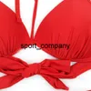 Push Up Bikini femmes maillots de bain licou bandeau maillot de bain rouge maillots de bain brésilien plage porter Sexy string Biquinis 2021 body