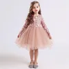 Flickans klänningar Autumn Girls Dress Flower Petals Fairy Princess Långärmning Little Casual Kids Party Clothing Clothes7998944