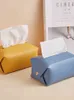 Paper Towel Container Facial Napkin Bag Holder Home Desktop Organizer Car Seat Storage Removable Tissue Case Leather Wipes Box