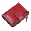 Ladies Short Wallet ID Card Holder Red Elegant High Quality PU Leather Small Zipper Coin Purse Wallets1318C