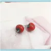 Dangle Jewelrydangle & Chandelier 1Pair Korea Lovely Cute Tomato Earrings For Women Girl Fashion Simulated Earings Birthday Gifts Ec54 Drop