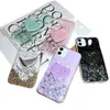 Luxury Glitter Spegel Telefonväskor med hållare till iPhone 6S 7 8 Plus XS XR 11 12 13 PRO MAX CASE UF781