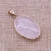 Delicate Natuursteen Charms Ovale Rose Quartz Lapis Lazuli Turquoise Opal Hanger DIY voor Ketting Oorbellen Sieraden Maken 22x35mm