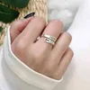 Simple Faith Letter Open Rings For Women Vintage Cross Letter Round Adjustable Fingers Ring Christian Jewelry Gifts V6Y2 G1125