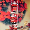 Party Decoration Christmas Santa Claus Climb Climbing Stair Ladder Rope Tree Door Hanging Festival Supplies DecorationsParty