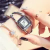 Quadratische Mode Skeleton Armband Rose Gold Uhren Luxus Marke Damenuhr Frauen Weibliche Quarzuhr Armbanduhren 210720