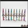 Aessories Household Sundries Home & Garden Drop Delivery 2021 Smoke Pipes Inlaid Rhinestone Hookah Tips Gold Plated Nozzle Hookahs Shisha Rou