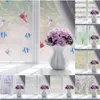 Adesivos de janela Calor isolamento Sunscreen impermeável adesivo de vidro porta de banho flor flor