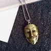 Europe and the United States around the film V Killers mask necklace tide male hip hop accessories whole gold chains for men2421544329718