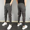 Zomer katoen casual enkellengte heren broek zwarte joggers mannen solide mannen harembroek fitness streetwear slanke mannelijke 210715