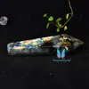 Verbazingwekkende natuurlijke labradoriet Halo Sun Stone Quartz Crystal Pipe roken 3 filters