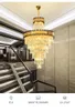 American Modern Crystal Chandeliers LED Light europeisk lyxig ljuskronor Ljus fixtur Big Hanging Lamp Hotel Hem inomhusbelysning 3 ljus dimbar