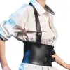 Fashion Leather Women Chest Harness Belt Goth Bra Harness Strap Suspender Punk Corset Wide Waist Belts Femme Body Belts Q0625