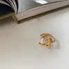 Korea's New Exquisite Geometric Simple Index Finger Ring Fashion Temperament Versatile Open Ring Elegant Women's Jewelry