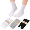 Chaussettes pour hommes 5 paires/lot personnalité japonaise Tabi orteil coton pour hommes femme hiver chaud respirant séparé tongs deux doigts