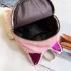 Женские мини -рюкзак рюкзак pu кожаные пакеты с блестками девушки в стали