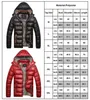 Plus Size Męskie Wiatroodporny Puffer Hoodie Coat Winter Cieplejsza pikowana wyściełana kurtka Topy 211008