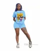 Vrouwen kleding twee 2 stuk zomer plus size outfits stropdas dye t-shirt en shorts set trainingspakken jogging clubwear sportkleding vrijetijdskleding