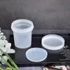 Boîtes d'emballage de fruits de dessert de pot de crème glacée 500ML tasse de pudding de yaourt avec le couvercle