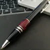 Kryształ na górnej czarnej i srebrnej żywicy Ballpoint Roller Ball Pen Office M B Pióry z serią Numer6968689