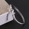 Mode Fox Bracelet ouvert Bracelet pour femmes filles cadeaux de fête d'anniversaire bijoux en gros mignon bracelet en forme d'animal aux yeux rouges Q0719
