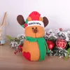 Christmas Prezenty Wrap Sznurek Torby Cartoon Santa Claus Snowman Deer Candy Apple Bag Xmas Decoration Lld10836