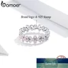 Bamoer S925 Sterling prata cor-de-rosa coroa de cor-de-rosa cz anéis de dedo para mulheres noivado casamento de dedo anel de dedo jóias scr681 preço de fábrica especialista qualidade design