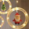 クリスマスカーテンストリングライト125 LED 10PCSサンタフェアリーライト屋内屋外クリスマスツリーパティオベッドルームの装飾用のUSB搭載ハンギング飾り飾り