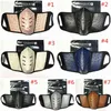 Solid Color Face Masks Fashion Pu Leather Men Women Mouth Cover Dustproof Ostrich Skin Outdoor Breathable Party 7 Style Q6O7