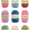 1PC Matassa colorata lavorata a maglia 50g Baby Cotton Supersoft Bamboo Crochet Milk Mixed Knitting Babycare Yarn Lot 4ply Wool Craft Y211129
