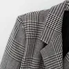Zweireiher Revers Langarm Retro Hahnentritt Casual Chic Weibliche Jacke Harajuku Mode und Westlichen Stil Frauen Mantel 210507