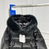 Kadın Fox Kürk Yaka Aşağı Ceketler Moda Eğilim Kalınlaşmak Kapüşonlu Kirpi Kabanlar Tasarımcı Kış Kadın Rahat Lüks Marka Ekmek Puf Palto