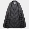 Herrgravrockar 2022 Höst- och vintermode Boutique Casual Business Solid Color Woolen Coat Thicken Warm Long Jacket Vio22