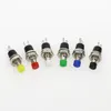 Smart Home Control 50/100Pcs 7mm 3A/125V 1A/250V OFF-(ON) Thread Multicolor 2 Pins Momentary Push Button Switch 6 Color