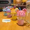 Liquid Glitter Cute Milk Tea Cup Key Chain For Bag Pendant Accessories Creative Car Key Chain Gift G1019