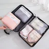 Storage Bags Travel Organizer 4 Pcs Set Suitcase Portable Luggage Packing Clothes Shoes Bra Cosmetic Tidy Pouch