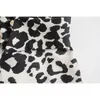 Abito camicia casual leopardato Cintura con lacci da donna Mini camicette a maniche lunghe femminili 210421