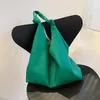 Evening Bags Ladies Big PU Leather Bucket Shoulder Bag Large Capacity Handbags And Purses Solid Color Handbag Green Yellow