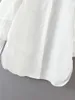 Camisa H.SA Mulheres Botão Branco Buff Manga Streetwear Casual Partido Vestidos Blusas Escritórios Escritórios Tops 210417