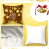 45 * 45 cm Złoto Christmas Pillow Case Xmas Drzewo Łoś Kreskówka Talii Poduszka Pokrywa Samochodowa Sofa Poszewka Dekoracje Domowe Dostawy BH5220 Wly