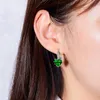 Hoop & Huggie Earrings For Women's Fashion Trendy OL Jewelry Rhinestone Heart Pendant Round Eardrop Shine Multicolor Brincos