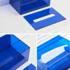Modern akrylvävnad Boxhållare Servett Dispenser Torka Väska Kök Lagring Skrivbord Arrangör Hem Vardagsrum Dekoration 210818