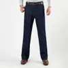 Rozmiar 30-45 Mężczyźni Dżinsy Classic Mężczyzna Stretch Jeans Plus Size Baggy Proste Mężczyźni Dżinsowe Spodnie Bawełniane Niebieskie Dżinsy Dżinsy 211104