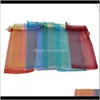Wrap Event Festive Supplies Home & Garden100Pcs/Lot (9 Sizes) Organza Jewelry Packag Bag Wedd Party Decorat Favors Dable Gift Bag&Pouches Bab
