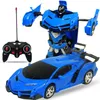 Electric/RC Car Remote Deformation Laddningsbil Induktion Transformation King Kong Robot Electric Remote Control Cars Children Toy 240315